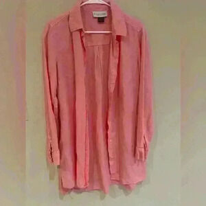 Mary Walter linen button down M